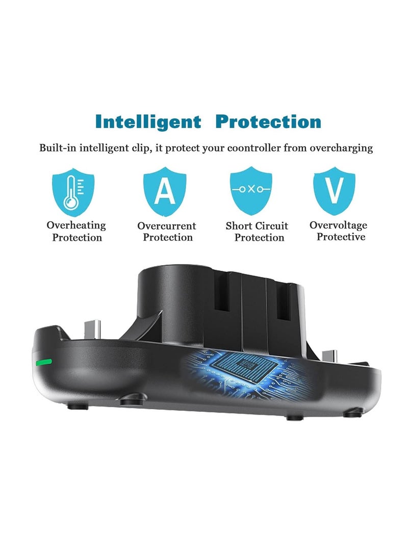 Controller Charging Dock Station Compatible with Nintendo Switch Pro Controller and Joy-con, 6-in-1 Charging Stand for Switch OLED Model Lite with Charging Indicator and Type C Charging Cable KSA | R - Image 5