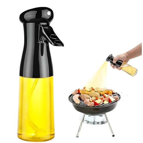 Vasukie 220ML Oil Sprayer for Cooking, Refillable Olive Oil Spray Bottle, Fine Mist Spray Oil Dispenser for Air Fryer, BBQ, Salad, Roasting & Kitchen Use (Spray Bottle) - Image 1