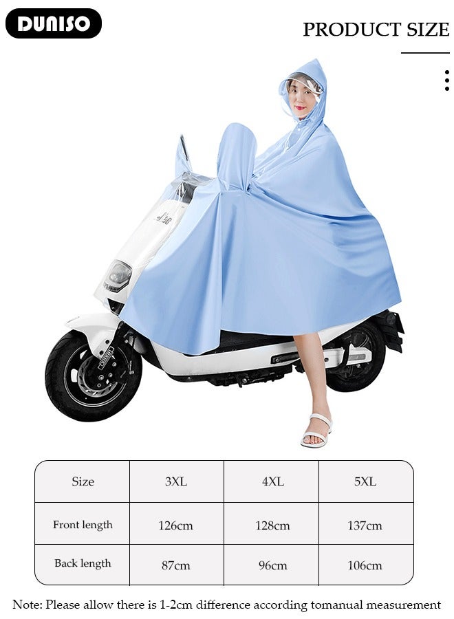 DUNISO Long Rain Wear, Waterproof Raincoat for Adult, Transparent EVA  Reusable Rain Ponchos for Women and Men, Lightweight Rain Jackets for Outdoor Camping Cycling Fishing with Hood and Drawstring  - Image 4