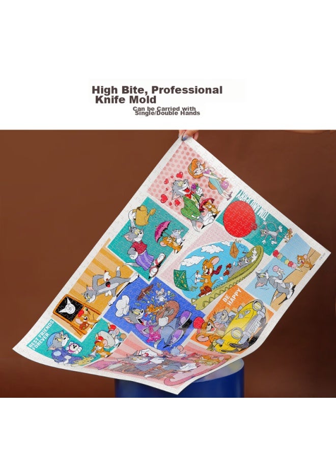Toi Huiyichao Puzzle, Tom And Jerry, 1000 Pieces, Stress Relief, High Difficulty, Toy, New Year Gift, Cheese Is Power - Image 4