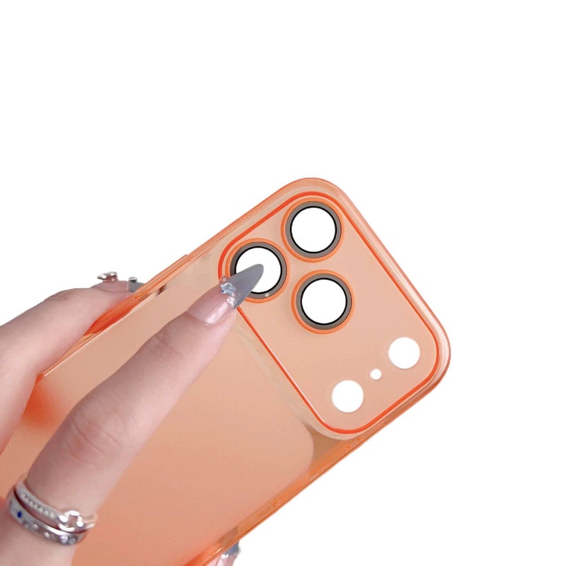 غطاء واقي بTPU باللون برتقالي مضاد للانزلاق من مادة TPU لـ iPhone 14 / 14 Plus / 14 Pro / 14 Pro Max مع ملمس غير لامع وحماية عدسة مع مقاوم للصدمات مع قبضة مضادة للانزلاق - Image 5