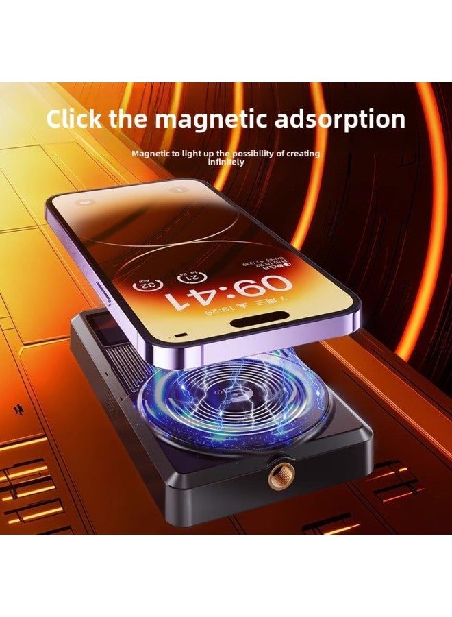 Magnetic Absorption RGB Mobile Phone Fill Light Portable Selfie Shooting Handheld Lighting Light Outdoor Photography Beauty Pocket Light-Specification:【rgb Full Color + Three Color Temperatures☀Multiple Levels Of Brightness] Free Mobile Phone Holder + Magnet Sheet + Cold Shoe + Charging Cable  - Image 4