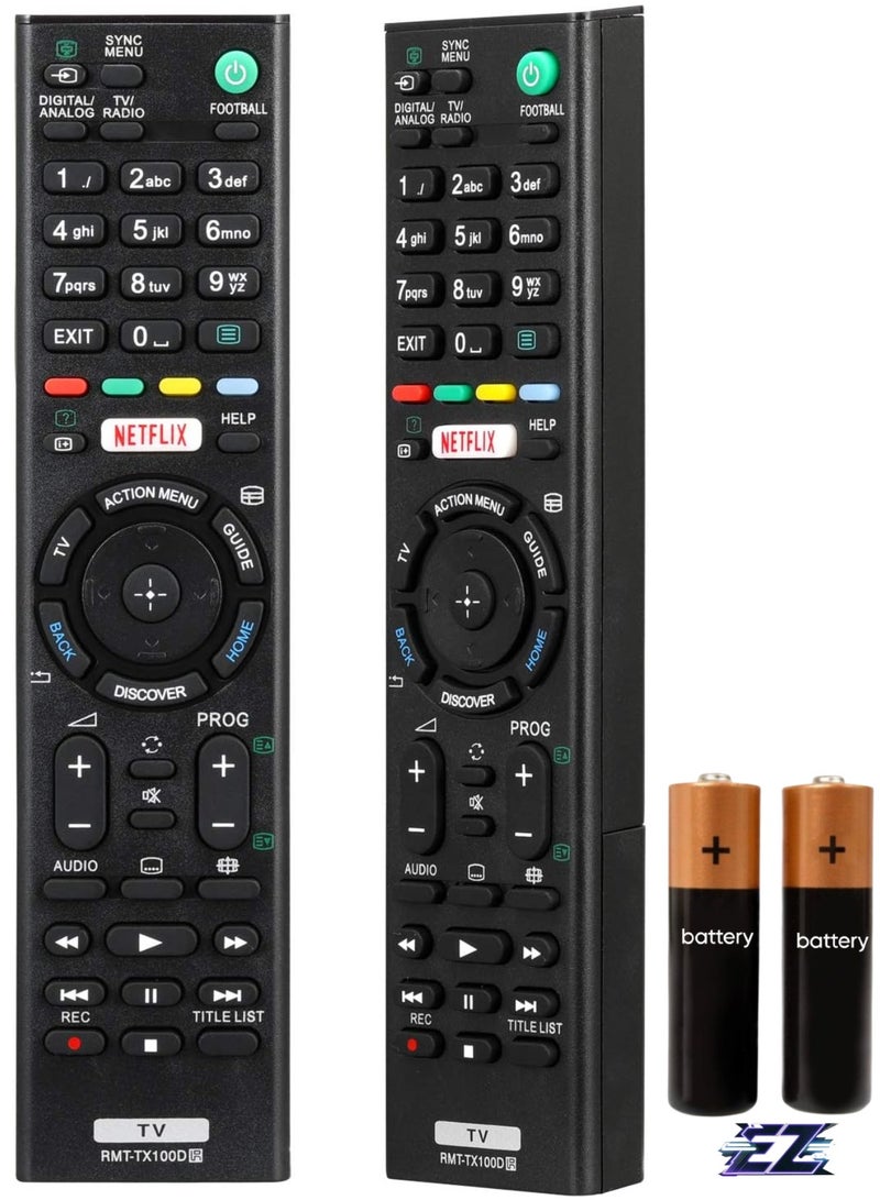 ELTRAZONE Replacement Remote Control RMT-TX100D Suitable for Sony Bravia Smart TV RMT-TX200E RMT-TX300E RMT-TX102D - No Setup Required with battery - Image 1