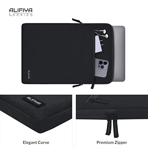 Alifiya Polyester Tablet Sleeve/Laptop Sleeve Bag/Case Cover Upto 11.6 inch for iPad/Samsung Galaxy/Lenovo (Black_L20) - Image 3