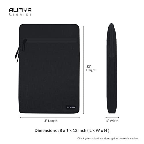 Alifiya Polyester Tablet Sleeve/Laptop Sleeve Bag/Case Cover Upto 11.6 inch for iPad/Samsung Galaxy/Lenovo (Black_L20) - Image 2