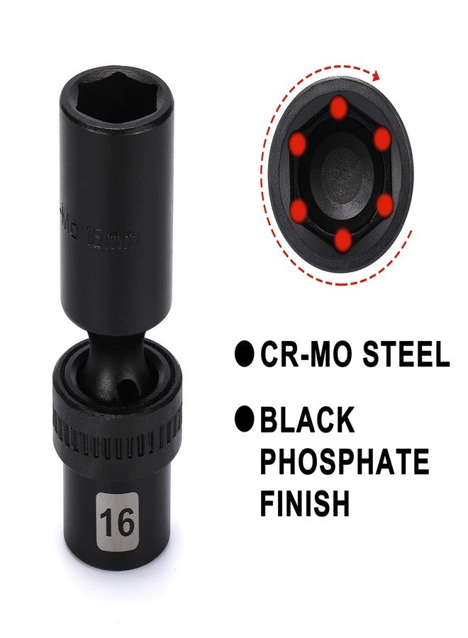 Mayouko 10 PCS 3/8" Drive Deep Universal Impact Socket Set, 6 Point, Metric,10-19mm - Image 4