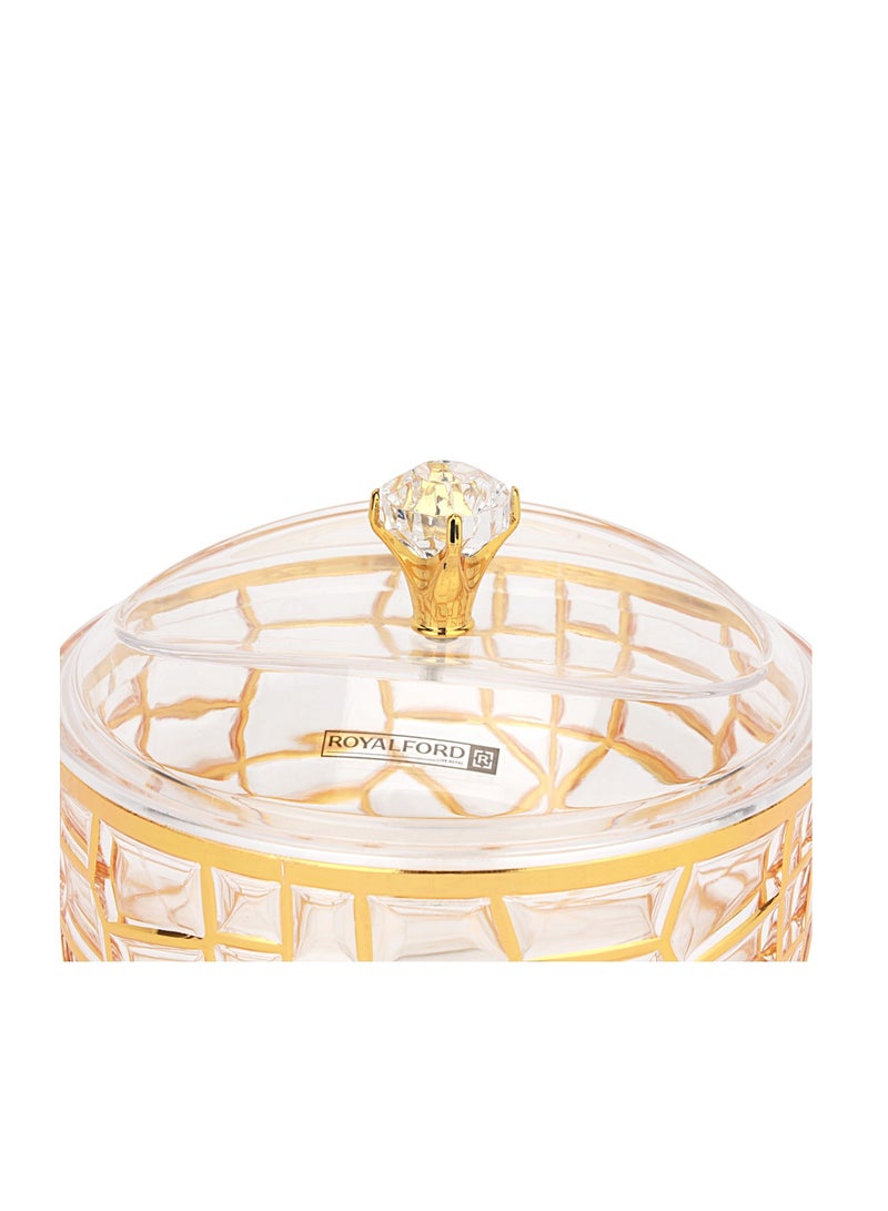 Royalford Acrylic Candy Bowl- RF12340/ Elegant and Sleek Design with Durable and Long-Lasting Construction Gold - Image 4