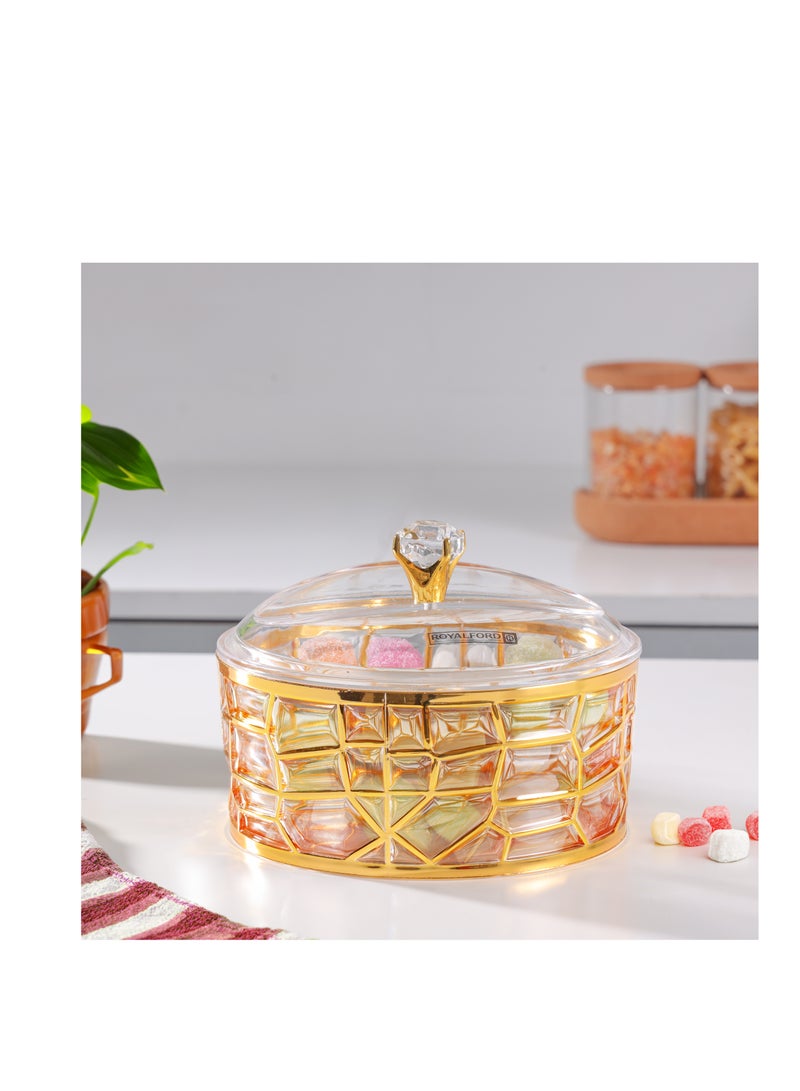 Royalford Acrylic Candy Bowl- RF12340/ Elegant and Sleek Design with Durable and Long-Lasting Construction Gold - Image 5