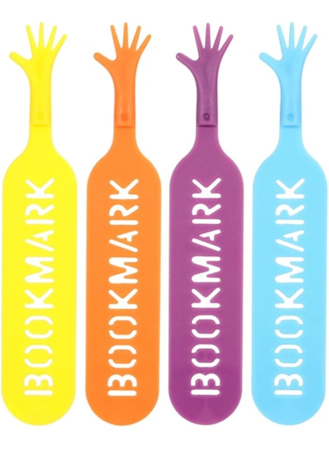 إي سي في في 4 قطع مساعدتي الإشارات المرجعية للبالغين والأطفال مضحك نقطة الإصبع الجدة حامل الصفحة للطلاب القراء قراءة علامات الكتاب 4 ألوان اللوازم المدرسية - Image 1