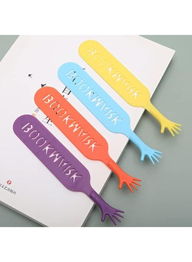 إي سي في في 4 قطع مساعدتي الإشارات المرجعية للبالغين والأطفال مضحك نقطة الإصبع الجدة حامل الصفحة للطلاب القراء قراءة علامات الكتاب 4 ألوان اللوازم المدرسية - Image 4