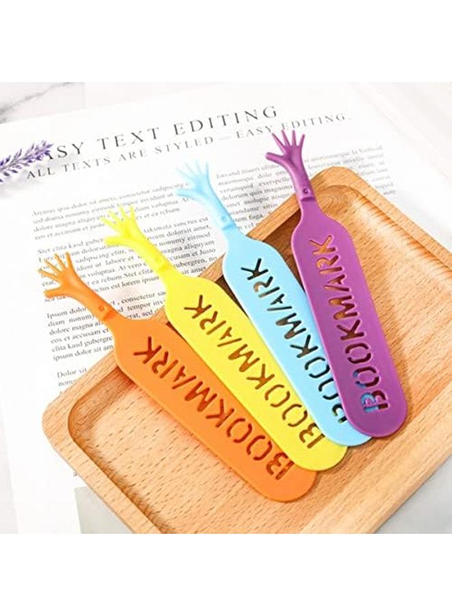 إي سي في في 4 قطع مساعدتي الإشارات المرجعية للبالغين والأطفال مضحك نقطة الإصبع الجدة حامل الصفحة للطلاب القراء قراءة علامات الكتاب 4 ألوان اللوازم المدرسية - Image 2