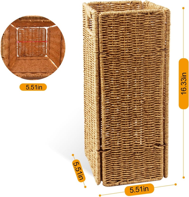 Bmrewax Rattan Umbrella holder, Hand Woven Umbrella Holder for Entryway, Indoor Umbrella Rack Organizer Freestanding, Umbrella Bucket Fits Mudroom,Walking Canes,Home,Office - Image 2