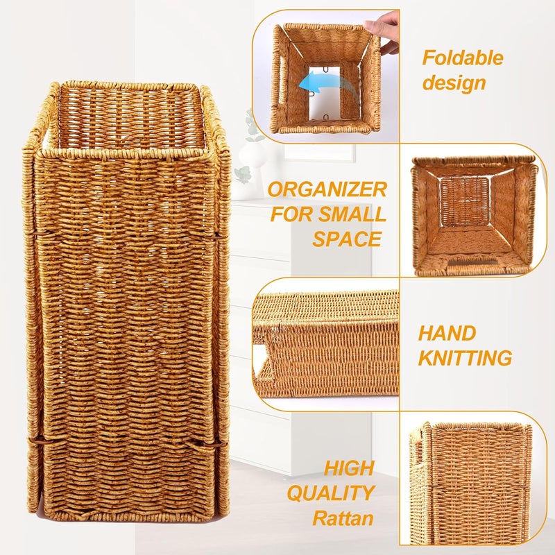 Bmrewax Rattan Umbrella holder, Hand Woven Umbrella Holder for Entryway, Indoor Umbrella Rack Organizer Freestanding, Umbrella Bucket Fits Mudroom,Walking Canes,Home,Office - Image 3