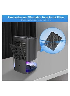 KASTWAVE Dehumidifier for Bedroom, Portable Dehumidifier with 1000ml Water Tank, Basement Quiet Small Dehumidifier, Auto Shut Off, Mini Dehumidifier for Bedroom Bathroom RV Closet  - Image 4