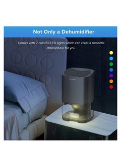 KASTWAVE Dehumidifier for Bedroom, Portable Dehumidifier with 1000ml Water Tank, Basement Quiet Small Dehumidifier, Auto Shut Off, Mini Dehumidifier for Bedroom Bathroom RV Closet  - Image 3