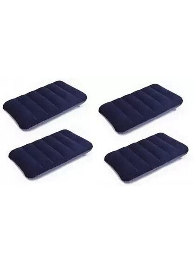 GLAMAXY Air Stripes Travel Pillow (Blue) (Pack of 4)