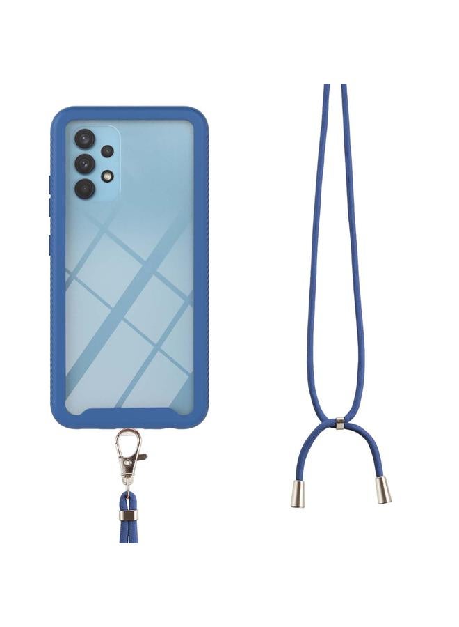 اس-توب جراب لهاتف Samsung Galaxy A32 5G Starry Sky بلون سادة مقاوم للصدمات من البولي كربونات + جراب واقٍ من مادة TPU مع حزام للرقبة - Image 2