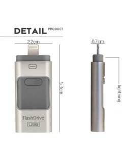 Generic محرك أقراص فلاش متوافق مع iPhone 256GB، USB Memory Stick Photo Stick وحدة تخزين خارجية لجهاز iPhone iPad Android Computer عالي التحمل  - Image 2