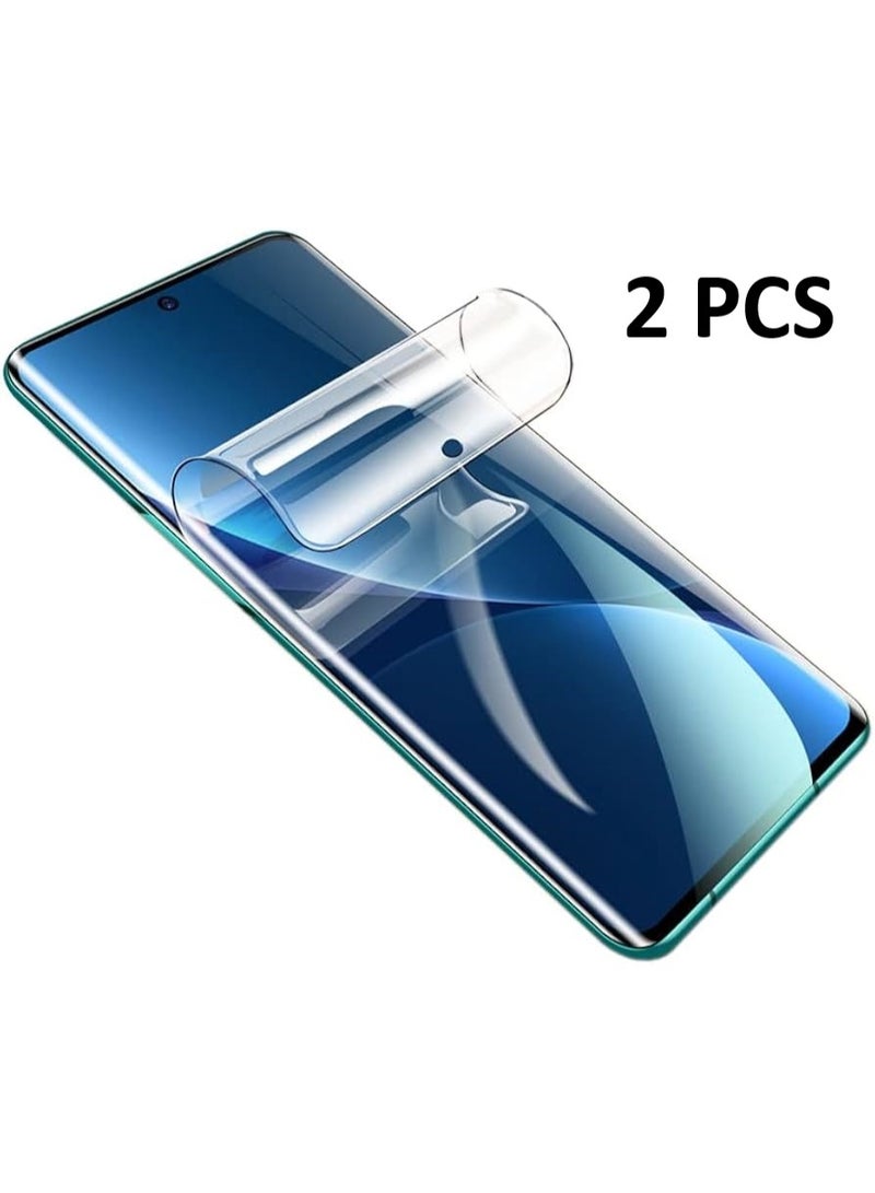 Two pieces of clear hydrogel screen protector compatible with Redmi 10A