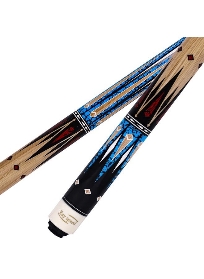 Ray speed Pool Cue Stick with Hard Case Hardwood Canadian Maple Professional Billiard Pool Stick 58" 2-Pieces 19/20oz Pool Stick Set - Image 2