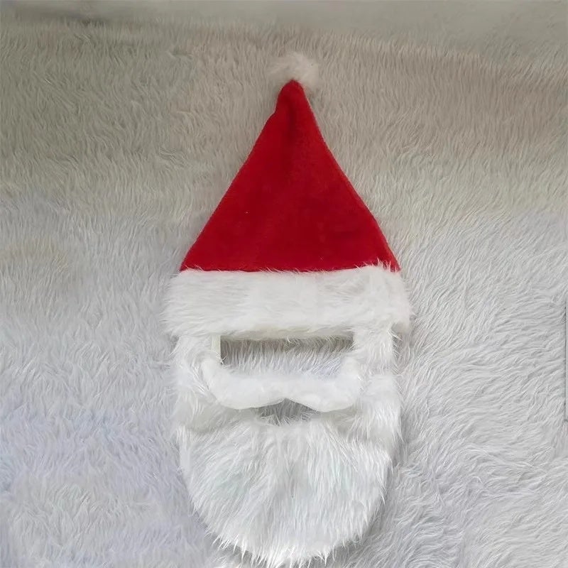 Santa Claus Beard Christmas Hat Decorations Cosplay Wig & Beard Children Adults Xmas Cap Supplies Comfortable Multi-Functional - Image 5