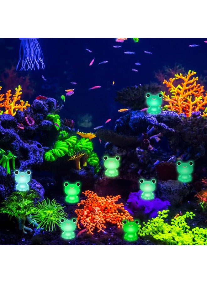 Liliful 48 Pcs Mini Frog Figurines Luminous Resin Mini Frogs Glow in The Dark Mini Resin Animals Cute Miniature Animals Mini Resin Figurines for Moss Landscape DIY Craft Cake Toppers Dollhouse Decor - Image 5