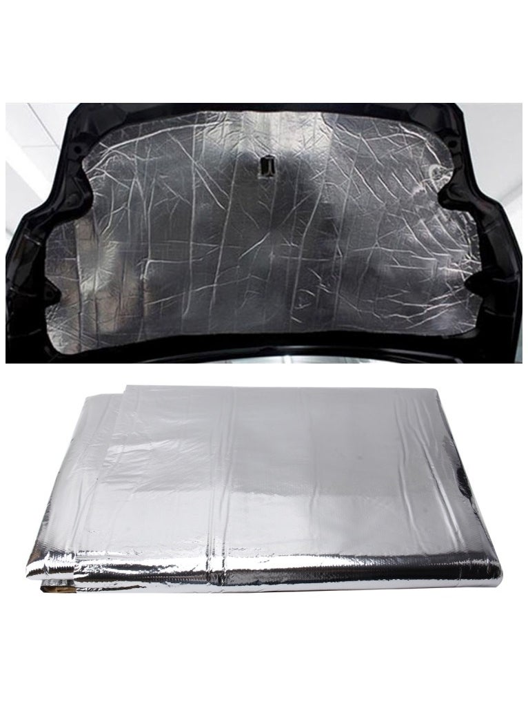 Generic Car Hood Engine Noise Insulation Cotton Heat Waterproof Self Adhesive Car Heat Sound Insulation Cotton, Size: 1m x 1.4m x 5mm  - Image 1