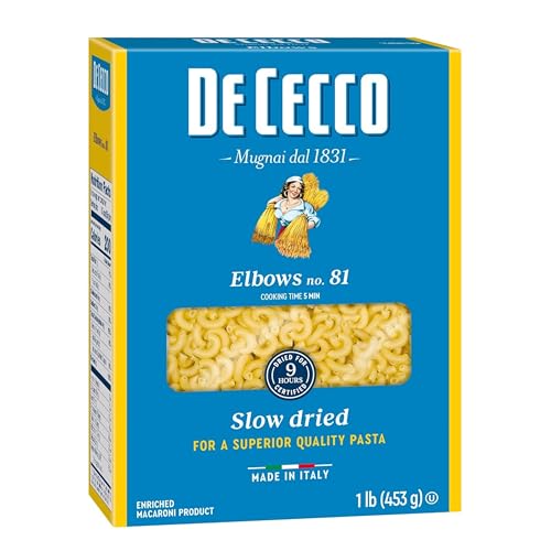 De Cecco Elbows No 81 Pasta 16 Oz Authentic Slow Dried Made with Durum Wheat Versatile Pasta for Sauces  Recipes Made in Italy - Image 1