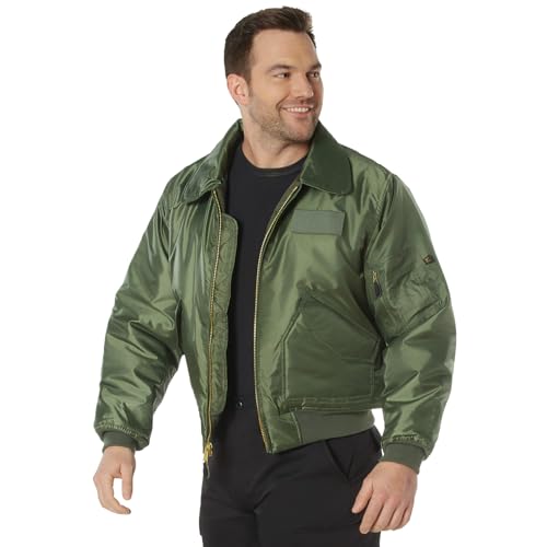 Rothco CWU-45P Flight Jacket - Iconic Bomber Style Jacket Cold Weather Coat (US, Alpha, Medium, Regular, Regular, Sage Green) - Image 3