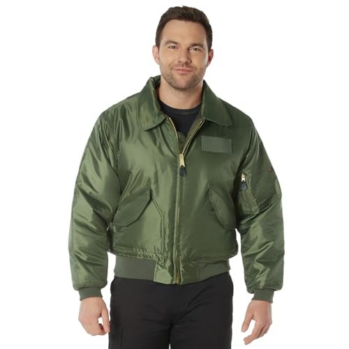 Rothco CWU-45P Flight Jacket - Iconic Bomber Style Jacket Cold Weather Coat (US, Alpha, Medium, Regular, Regular, Sage Green) - Image 1
