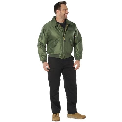 Rothco CWU-45P Flight Jacket - Iconic Bomber Style Jacket Cold Weather Coat (US, Alpha, Medium, Regular, Regular, Sage Green) - Image 5