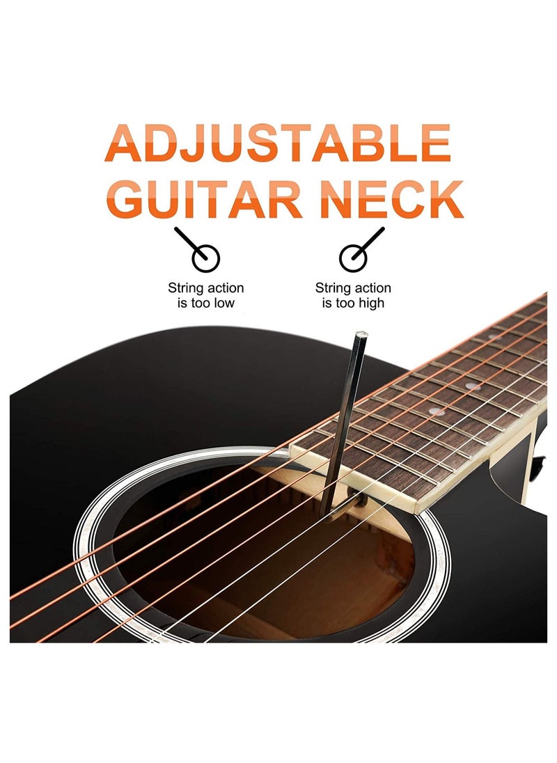 Mike Music 40inch Acoustic Guitar with Bag and Strap and Extra Strings and Capo and Guitar Picks(40 inch glossy, black)  - Image 3