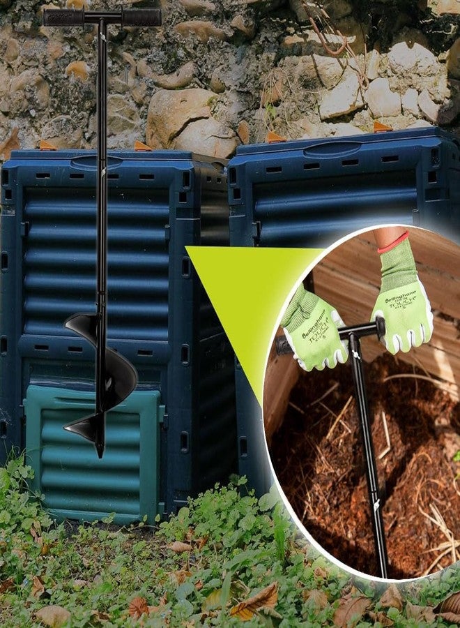 WLSANX Compost Turner Aerator,Compost Stirrer Tool for Outdoor Composting Manual Compost Bin Aerator Rotating Aerator Soil Tiller - Image 4