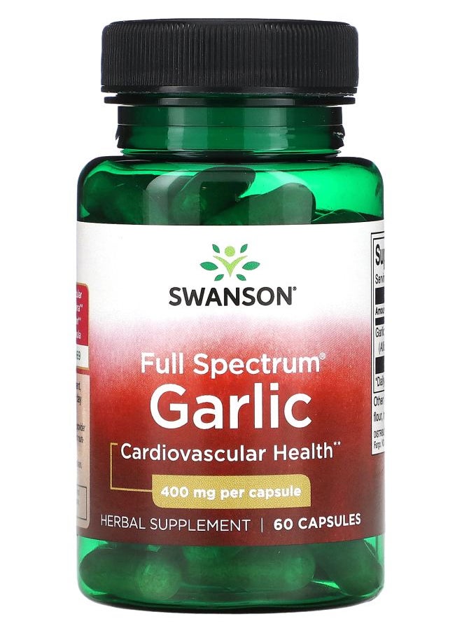 SWANSON - Full Spectrum Garlic 400 mg 60 Capsules - Image 1