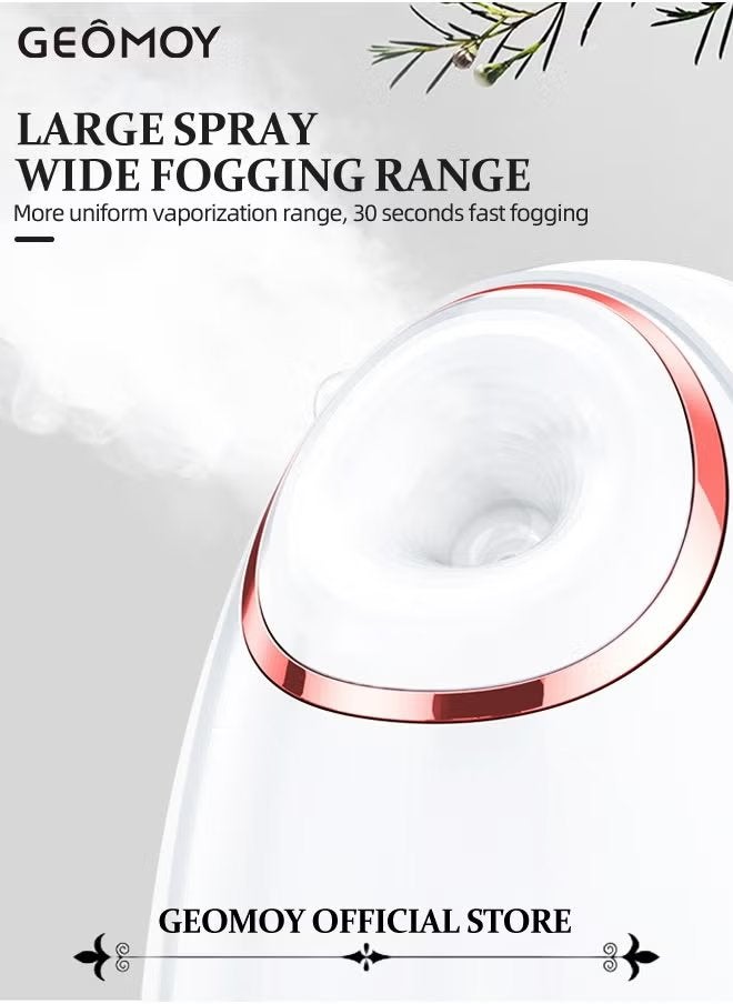 Geomoy Facial Steamer Portable Nano Spray Water Refilling Instrument for Facial Deep Cleaning and Moisturizing Lightening Acne Marks Whitening Spots Softening Keratin Blackheads - Image 3