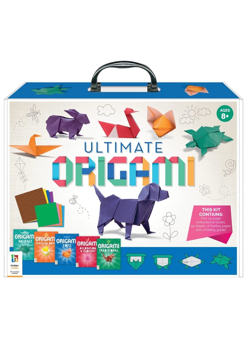 Hinkler Ultimate Origami Activity Case – Complete Origami Craft Kit for Kids, Includes Colourful Paper, Step-by-Step Instructions, Create Fun Origami Figures, Develops Fine Motor Skills and Creativity - Image 1