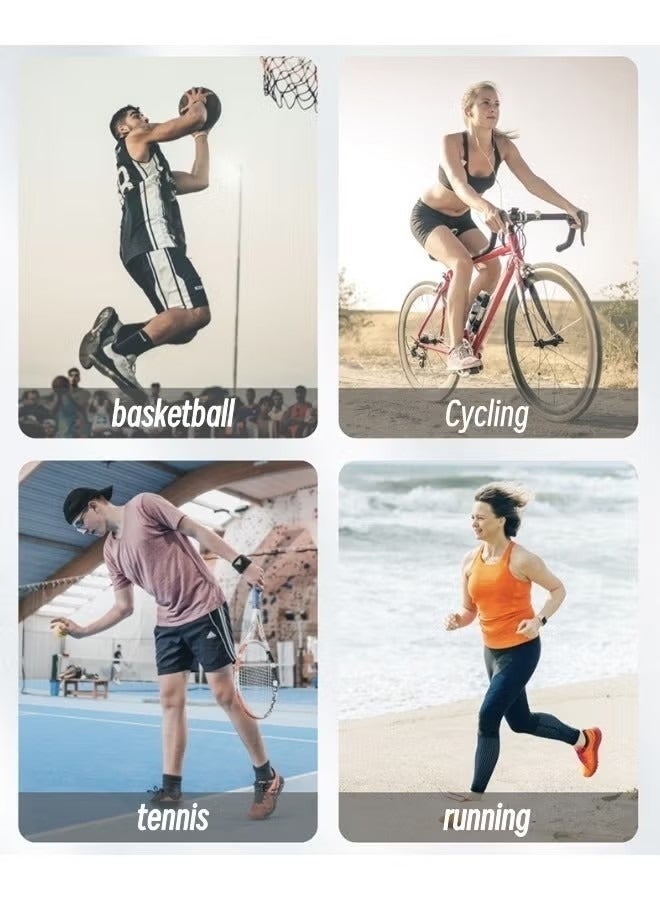 جينجبا سابورت دعامات ركبة الرضفة من قطعة واحدة، دعامات ركبة قابلة للتعديل للوقاية من آلام الركبة وتخفيفها، دعامات ركبة من النيوبرين، أحزمة دعم للجري، دعامات تثبيت الرضفة للجري، صالة الألعاب الرياضية، كرة السلة - Image 5