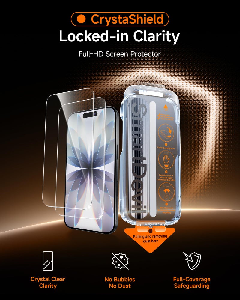 سمارت ديفل SMARTDEVIL 2 Pack Optical Clear for iPhone 17 Screen Protector - Image 2