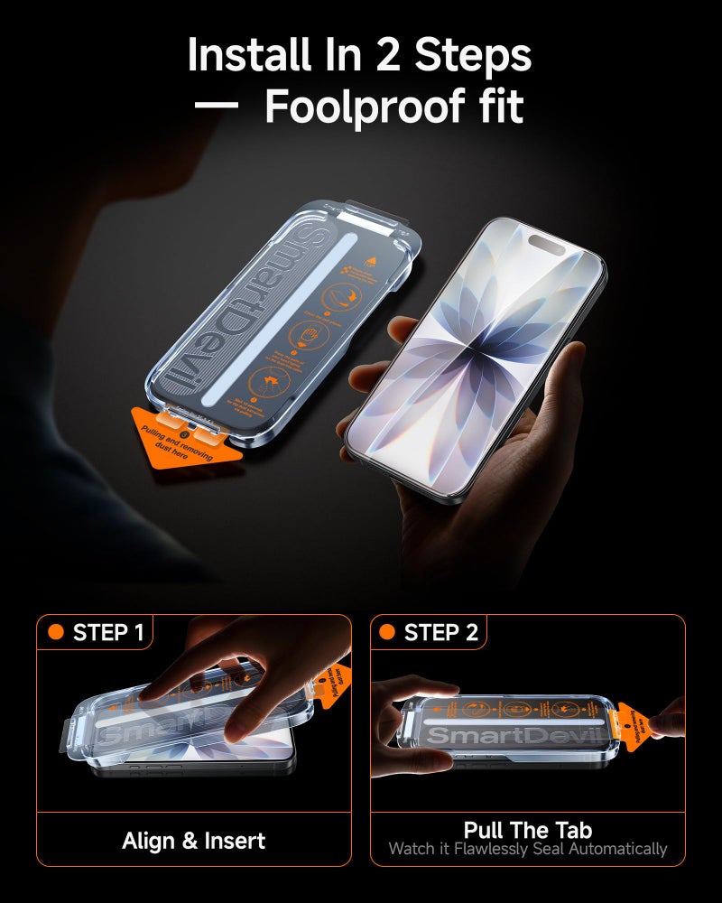سمارت ديفل SMARTDEVIL 2 Pack Optical Clear for iPhone 17 Screen Protector - Image 3