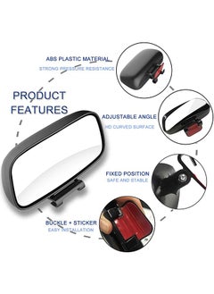 3R Blind Spot Mirror-Side Mirror Wide Angle Mirror HD Glass Convex 360 Degree Rotation Car Rear Auxiliary Mirror with Adjustable Sticker Automotive Exterior Accessories for Cars Trucks  - Image 3