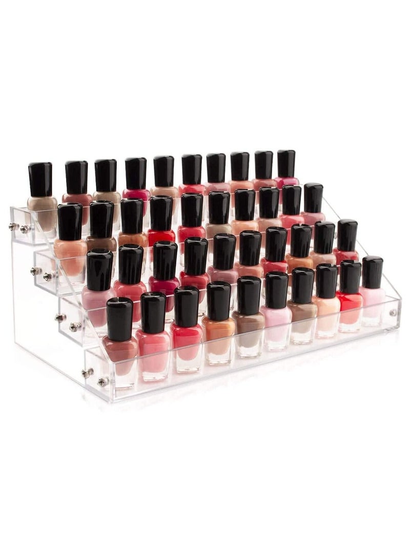 ORiTi منظم وعلبة تخزين طلاء الأظافر مكونة من 4 طبقات من الأكريليك الشفاف - Image 1