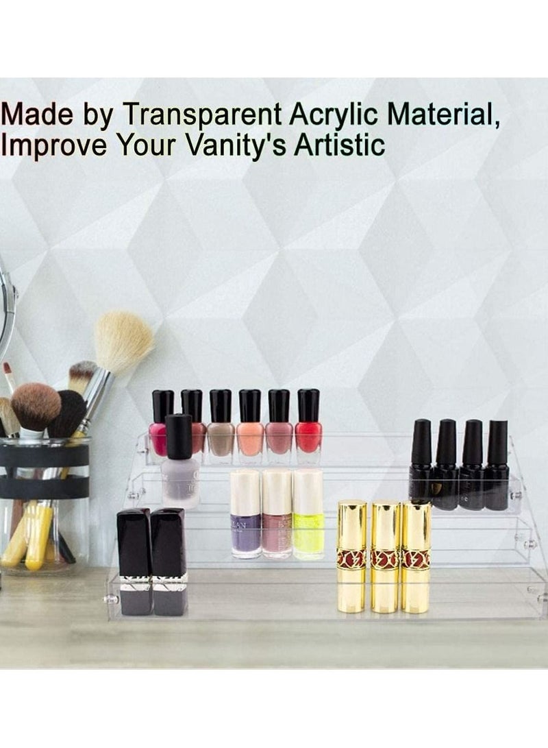 ORiTi منظم وعلبة تخزين طلاء الأظافر مكونة من 4 طبقات من الأكريليك الشفاف - Image 5