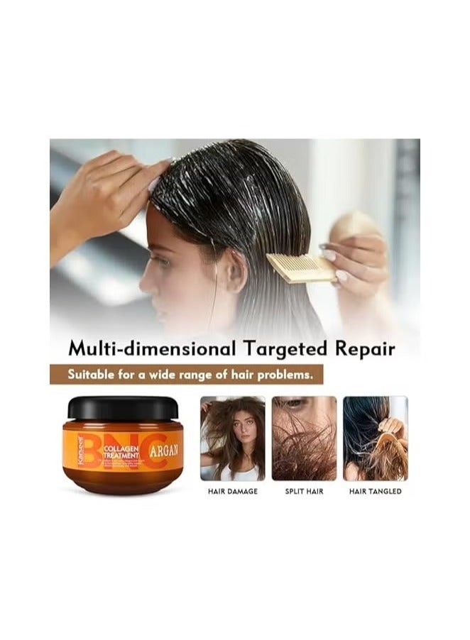 كارسيل بي إن سي علاج الشعر بالكولاجين، إصلاح عميق، ترطيب عميق، قناع شعر بالكولاجين بزيت الأرغان، للشعر الجاف والتالف، لجميع أنواع الشعر، 16.90 أونصة (500 مل) - Image 2