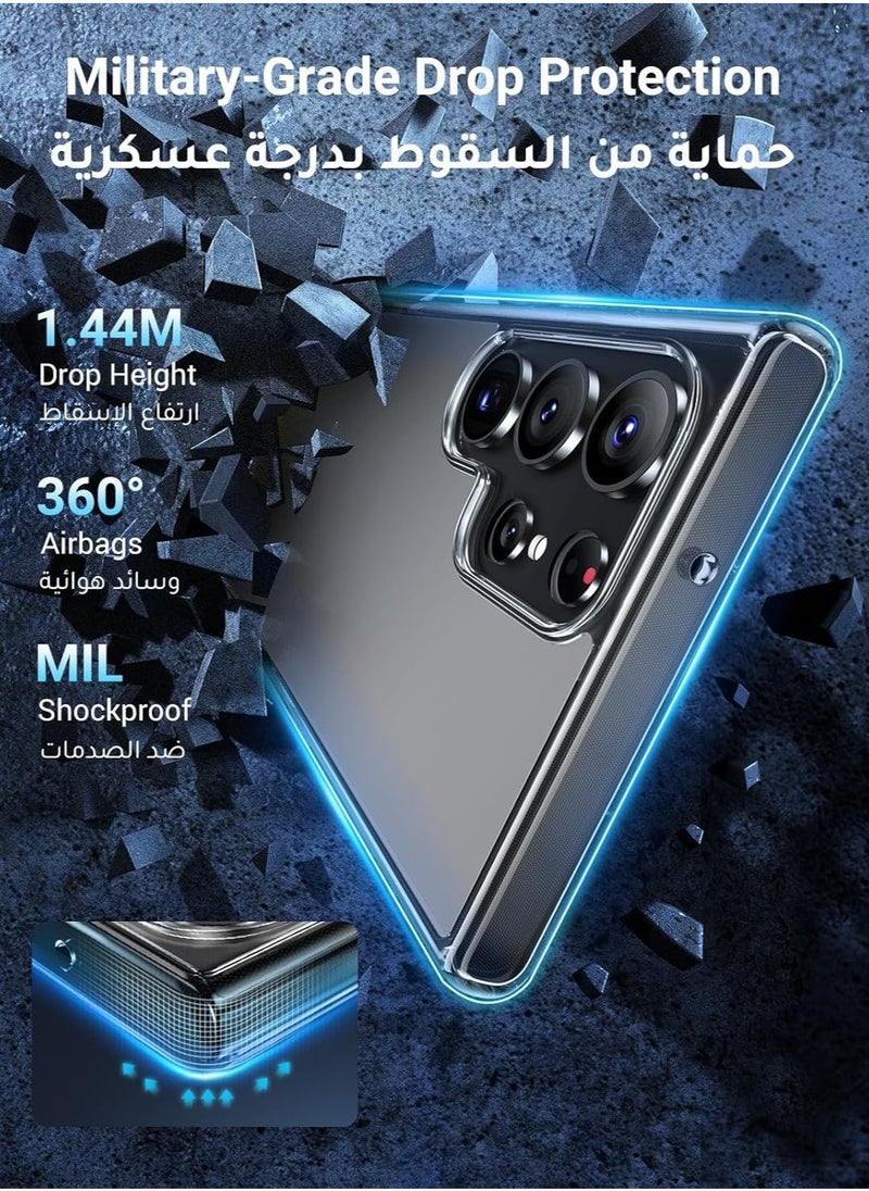 Raxoom ELTRAZONE Clear Soft TPU Case for Samsung S24 Ultra - Slim, Shockproof, Yellowing-Resistant, Anti-Fingerprint Protection - Image 3