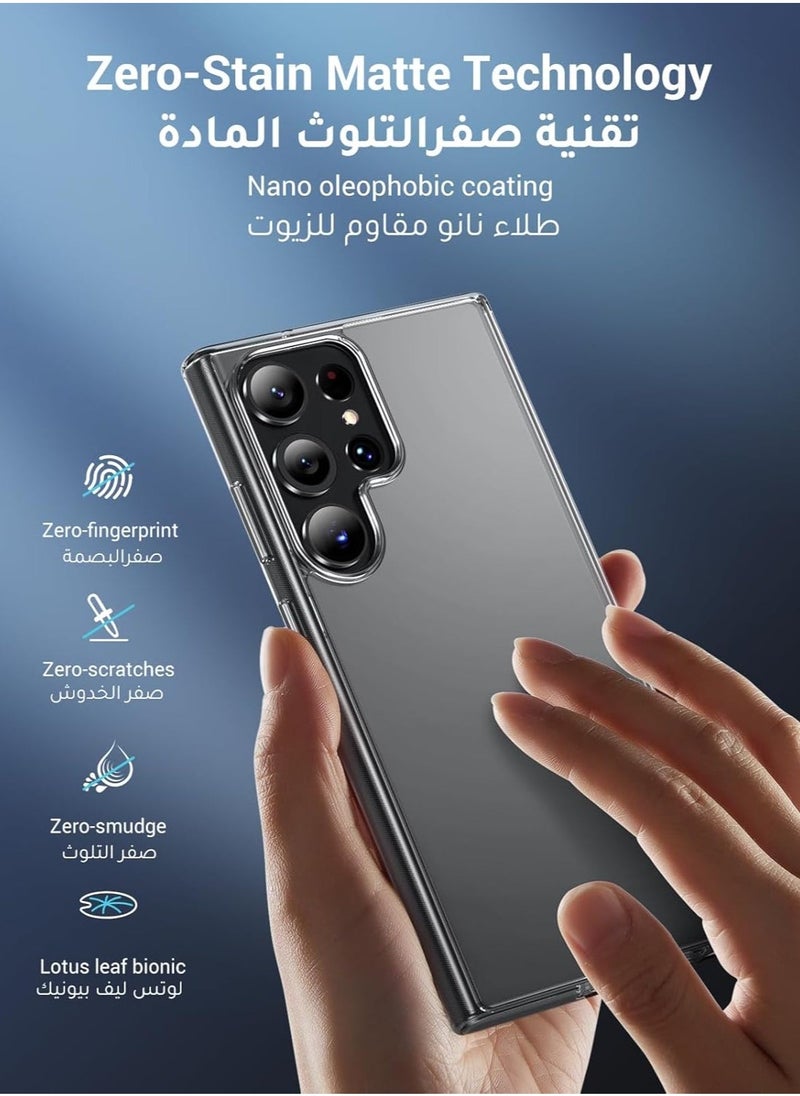 Raxoom ELTRAZONE Clear Soft TPU Case for Samsung S24 Ultra - Slim, Shockproof, Yellowing-Resistant, Anti-Fingerprint Protection - Image 2