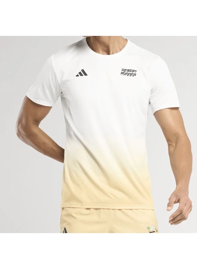 adidas Adidas Desert Runner Tee Men Beige Running T-Shirts For Men Xs