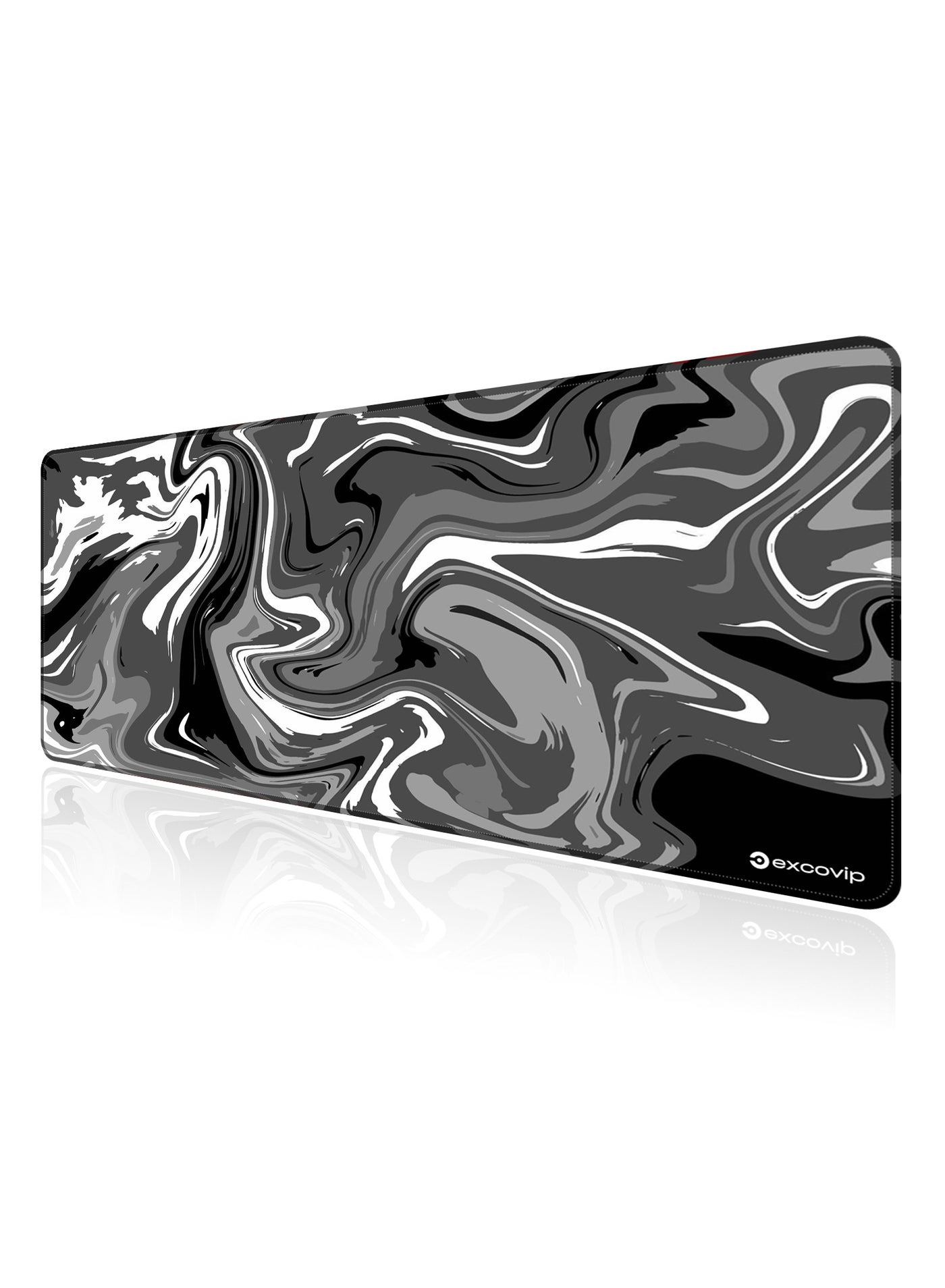 excovip Extend Large Gaming Mouse Pad XXL,Anti-Skid Mousepad Large Keyboard Mouse Pad Desk Mat with Stitched Edges (900x400mm, Grey&Black) 0150