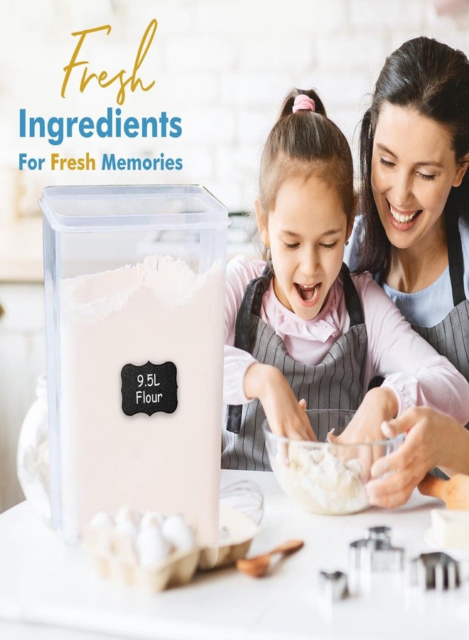 Shazo 2 PC (9.5L | 321 Oz) Extra Large Bulk Food Storage Containers with Airtight Lids for Flour, Sugar, Rice, Cereal & Pasta - Leakproof, BPA-Free Plastic Canisters for Kitchen & Pantry Organization - Image 2