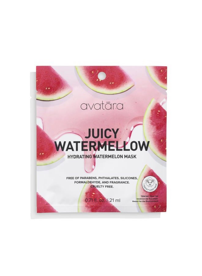 Avatara Juicy Watermellow Facial Mask 15 Sheets, Hydrating Mask, Sheet Masks, Watermelon Extract & Hyaluronic Acid, Face Mask Skincare Beauty Essential, Moisturize & Nourish Dry, Tired Skin, 15 Pack - Image 2