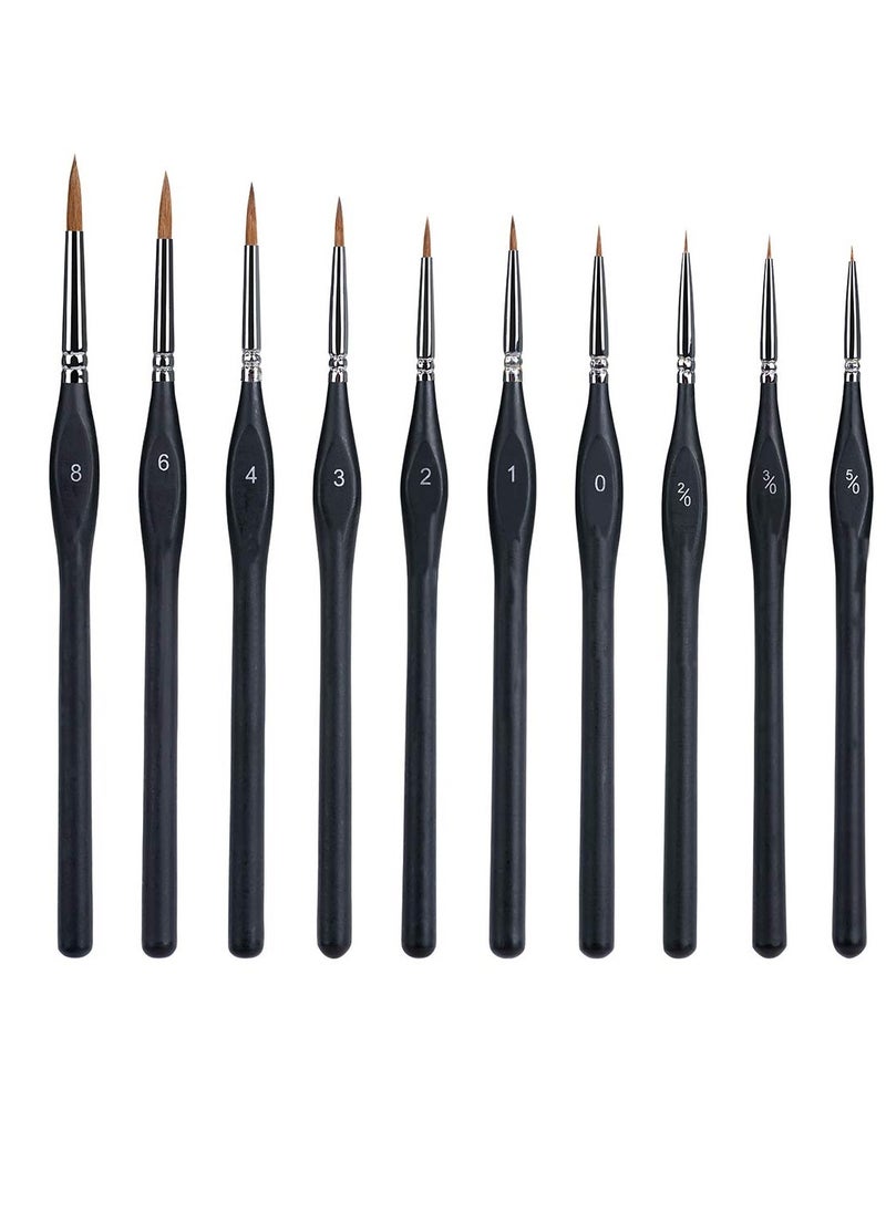 SYOSI Detail Paint Brushes Set 10pcs Miniature Brushes For Fine Detailing  Art Painting  Acrylic Watercolor Oil Models Warhammer 40k Paint Brushes For Acrylic Painting Acrylic Paint Brush Set  - Image 1